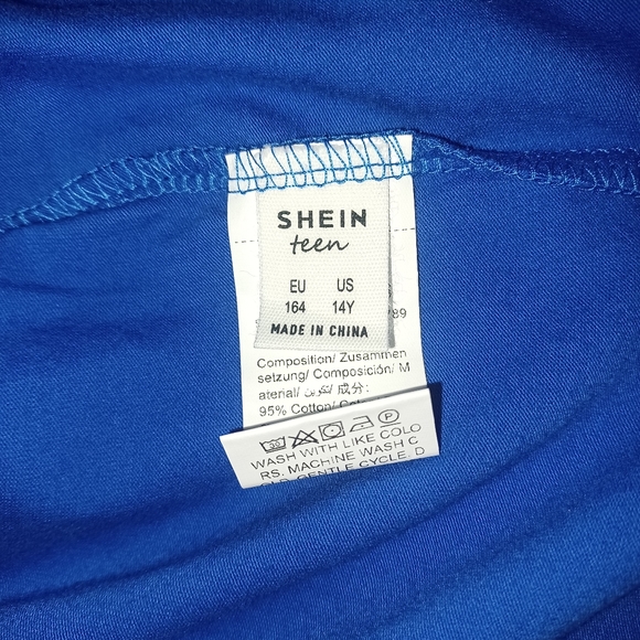 SHEIN Blue One-Shoulder Jersey Dress - Picture 4 of 4